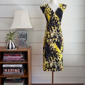 Samantha Sung Printed Sleeveless Dress size S
